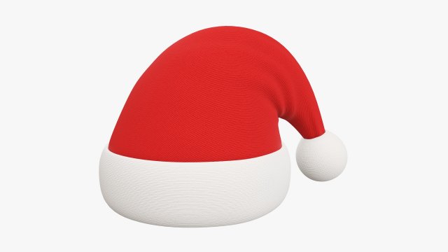 Santa Claus Christmas hat 01 Modelo 3D .c4d .max .obj .3ds .fbx .stl .blend 
