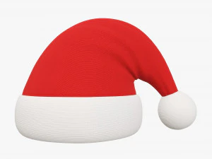 Gorro navide&ntilde;o de Pap&aacute; Noel 01 Modelo 3D