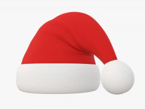 Gorro navide&ntilde;o de Pap&aacute; Noel 01 Modelo 3D