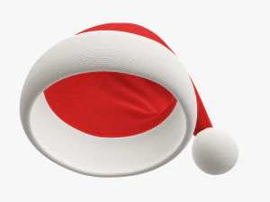 Gorro navide&ntilde;o de Pap&aacute; Noel 01 Modelo 3D