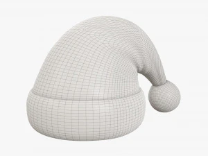 Gorro navide&ntilde;o de Pap&aacute; Noel 01 Modelo 3D