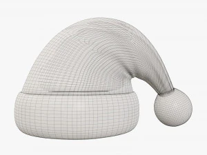 Gorro navide&ntilde;o de Pap&aacute; Noel 01 Modelo 3D