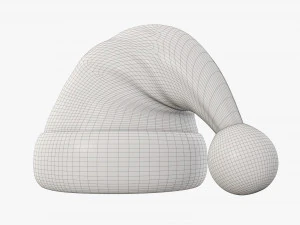 Gorro navide&ntilde;o de Pap&aacute; Noel 01 Modelo 3D