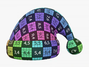 Gorro navide&ntilde;o de Pap&aacute; Noel 01 Modelo 3D