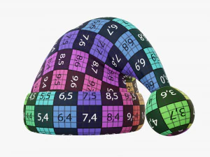 Gorro navide&ntilde;o de Pap&aacute; Noel 01 Modelo 3D