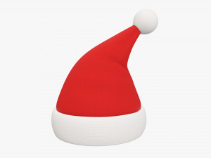 Santa Claus Christmas hat 02 3D Model