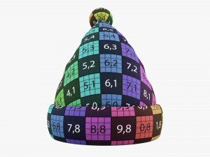 Santa Claus Christmas hat 02 3D Модель