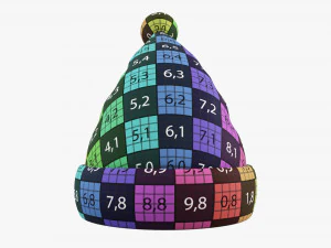 Noel Baba Noel şapkası 02 3D Model