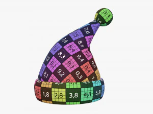 Noel Baba Noel şapkası 02 3D Model