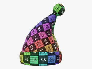 Noel Baba Noel şapkası 02 3D Model