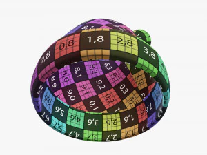 Noel Baba Noel şapkası 02 3D Model