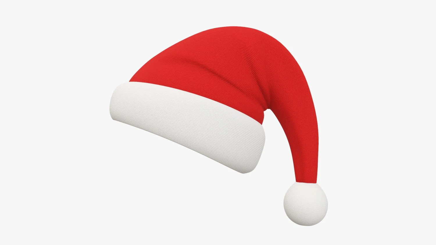 Santa Claus Christmas hat 03 3D Model .c4d .max .obj .3ds .fbx .stl .blend 