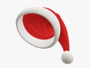 Santa Claus Christmas hat 03 3D Model