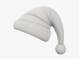 Santa Claus Christmas hat 03 3D Model