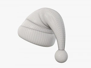 Santa Claus Christmas hat 03 3D Model