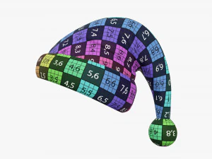 Santa Claus Christmas hat 03 3D Model