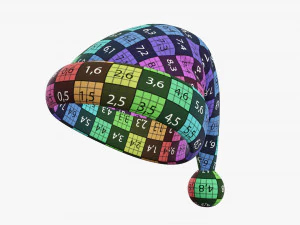 Santa Claus Christmas hat 03 3D Model