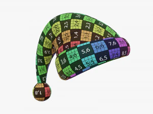 Santa Claus Christmas hat 03 3D Model