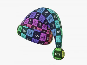 Santa Claus Christmas hat 03 3D Model