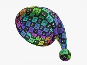 Santa Claus Christmas hat 03 3D Model