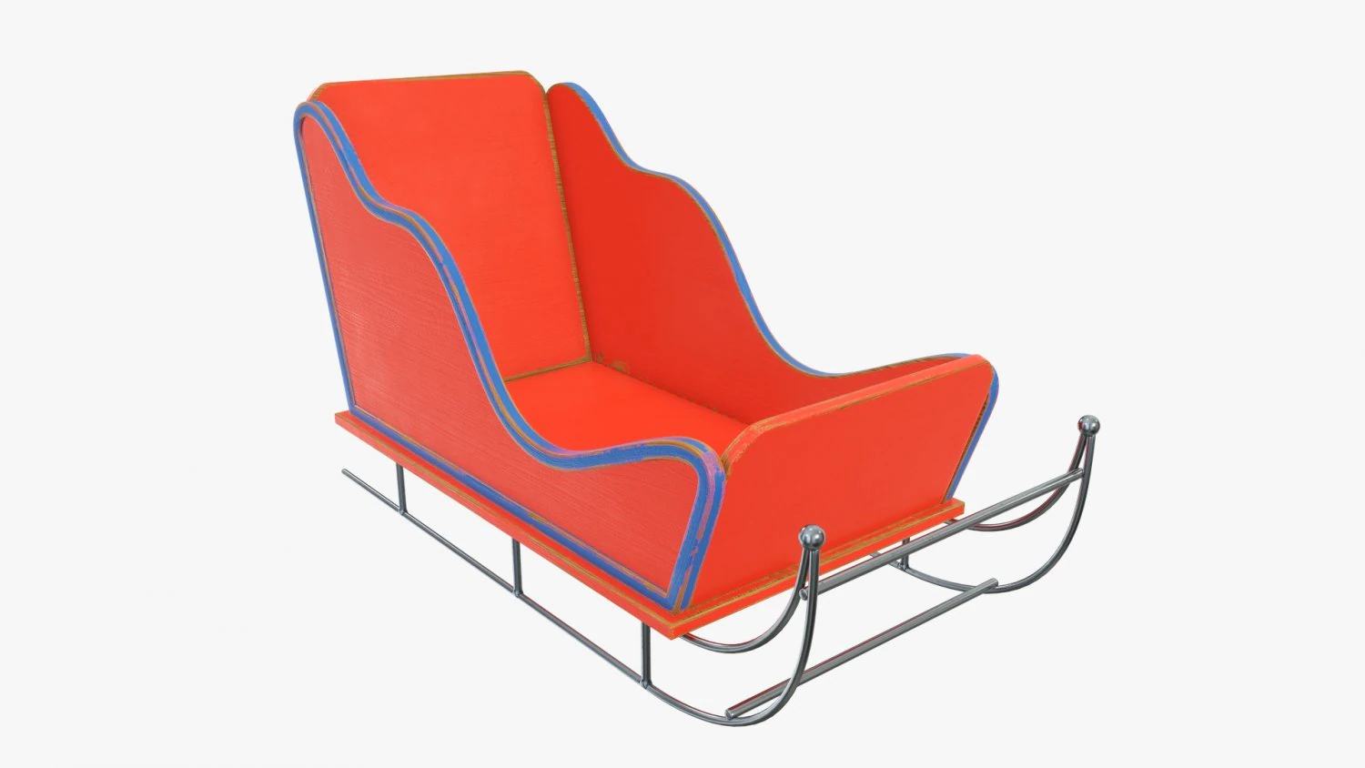 Santa Claus sleigh 3D Model .c4d .max .obj .3ds .fbx .stl .blend 