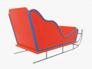 Santa Claus sleigh 3D Model