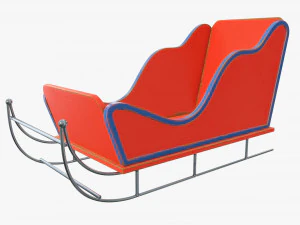 Santa Claus sleigh 3D Model