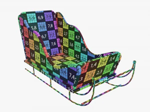 Santa Claus sleigh 3D Model