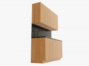 Small kitchen cooking surface sink Modelo 3D