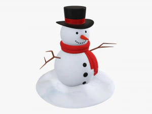 Pupazzo di neve 01 Modello 3D