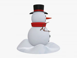 Pupazzo di neve 01 Modello 3D