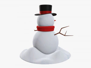 Pupazzo di neve 01 Modello 3D