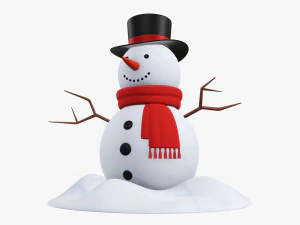 Pupazzo di neve 01 Modello 3D