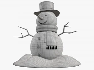 Pupazzo di neve 01 Modello 3D