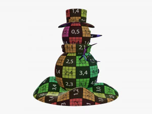 Pupazzo di neve 01 Modello 3D