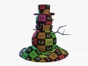 Pupazzo di neve 01 Modello 3D