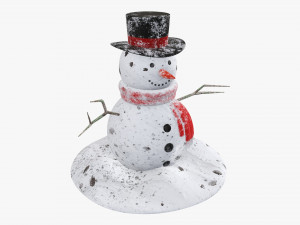 Snowman 01 dirty Modelo 3D