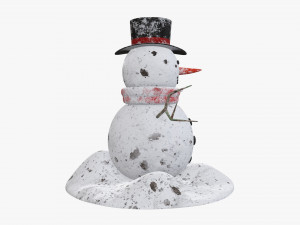 Snowman 01 dirty Modelo 3D