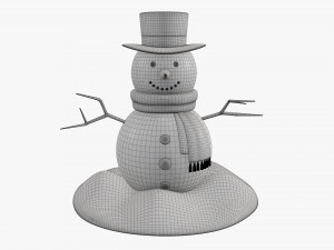 Snowman 01 dirty Modelo 3D
