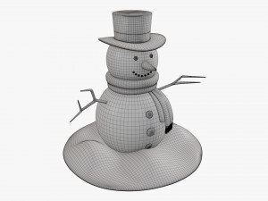 Snowman 01 dirty Modelo 3D