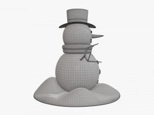 Snowman 01 dirty Modelo 3D