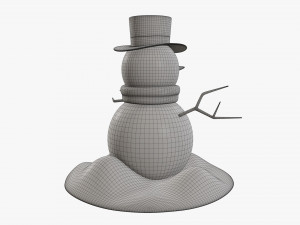 Snowman 01 dirty Modelo 3D
