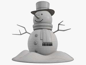 Snowman 01 dirty Modelo 3D
