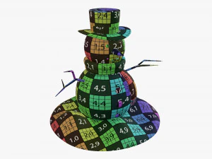 Pupazzo di neve 01 sporco Modello 3D