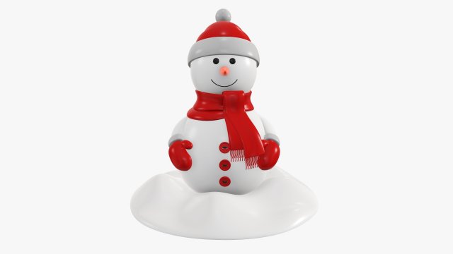 Snowman 02 Modelo 3D .c4d .max .obj .3ds .fbx .stl .blend 