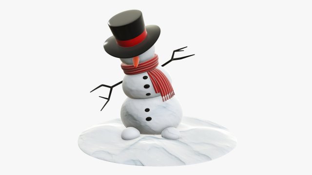 Snowman dancing Modelo 3D .c4d .max .obj .3ds .fbx .stl .blend 