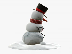 Snowman dancing 3D Model