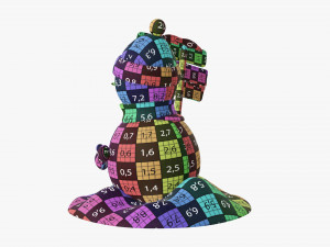 Snowman with signboard Modelo 3D