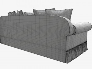 Sofa with five cushions 3D Model