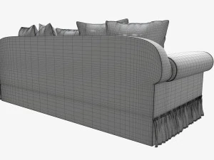 Диван с пятью подушками 3D Модель